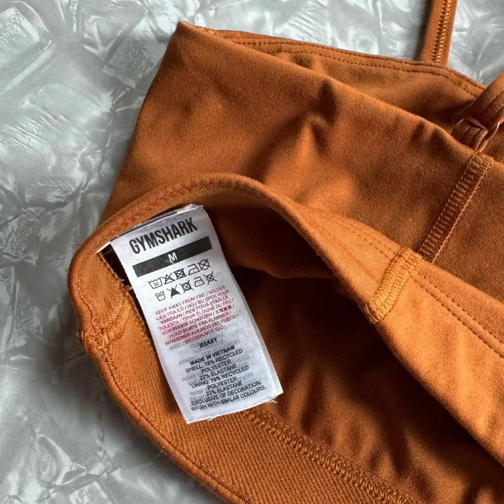 Gymshark Bandeau Sports Bra in Nutmeg Brown, size Medium - Picture 4 of 7